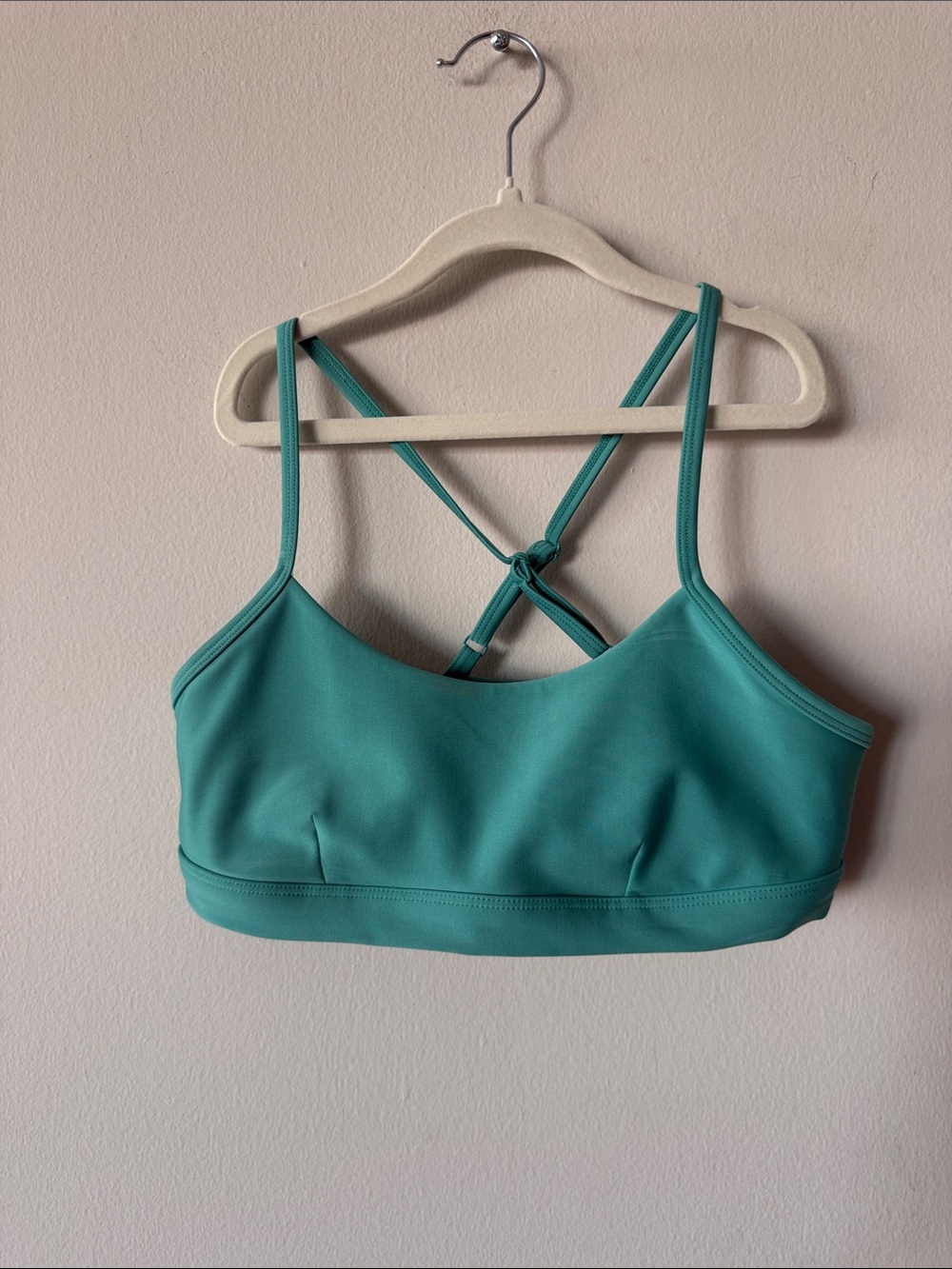 ALO Yoga Teal Strappy Crossback Sports Bralette